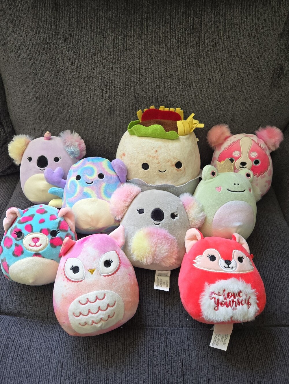 Squishmallows Plush Lot - Colorful Pastel Character Collection